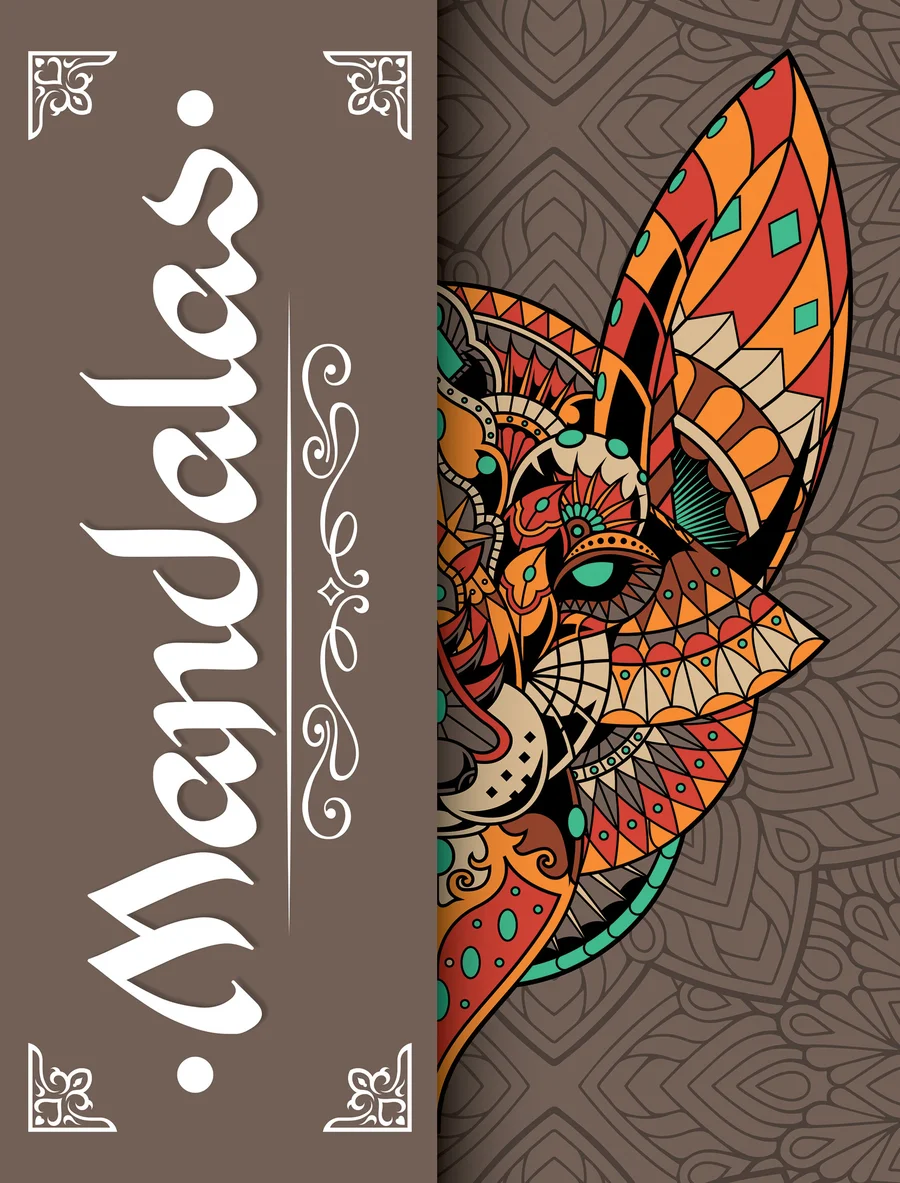 Mandala Animales #6 (LIBC-82) — Mandala con motivos de animales para relajación, concentración y arte.