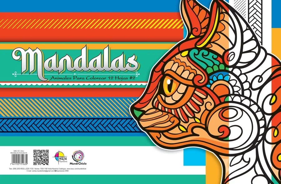 Mandalas Animales #2 (LIBC2-18) — Mandala con motivos de animales para relajación, concentración y arte.