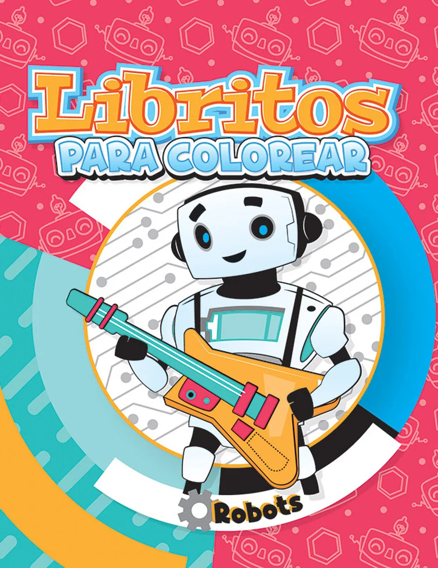 Librito Robots (Libritos #3) — Librito de colorear compacto, ideal para paquetes escolares y regalos pequeños.