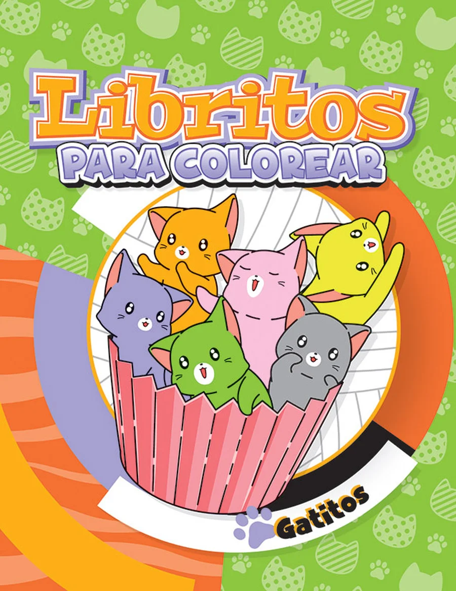 Librito Gatitos (Libritos #4) — Librito de colorear compacto, ideal para paquetes escolares y regalos pequeños.