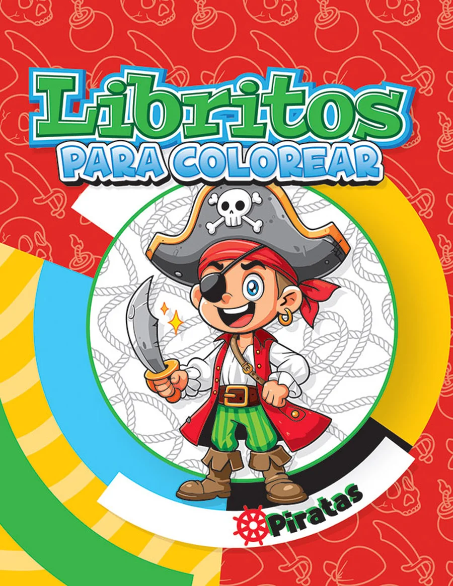 Librito Piratas (Libritos #5) — Librito de colorear compacto, ideal para paquetes escolares y regalos pequeños.