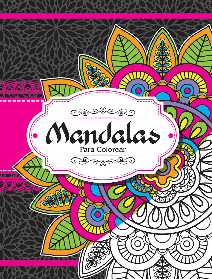Mandala Flores #3 (LIBC-39) — Mandala floral detallada para relajación, concentración y arte.