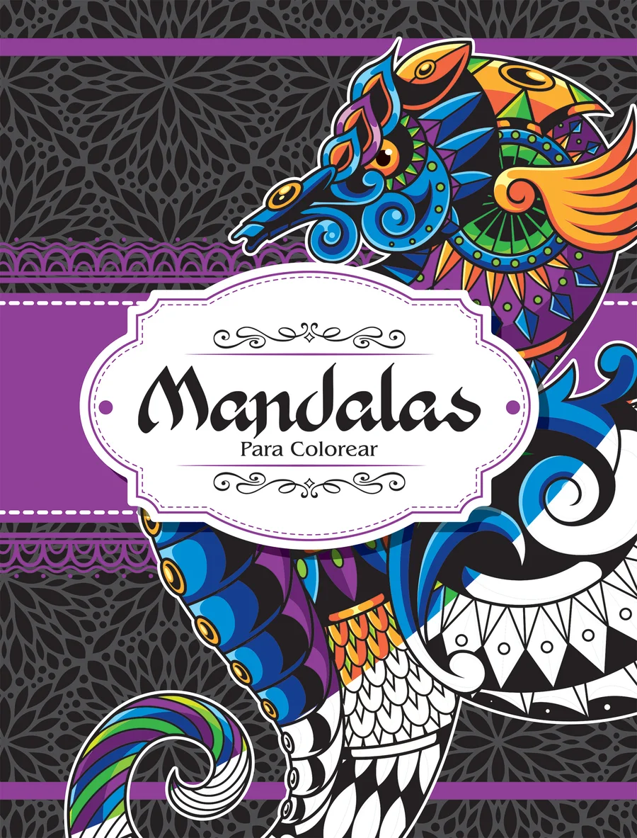 Mandala Animales #1 (LIBC-41) — Mandala con motivos de animales para relajación, concentración y arte.
