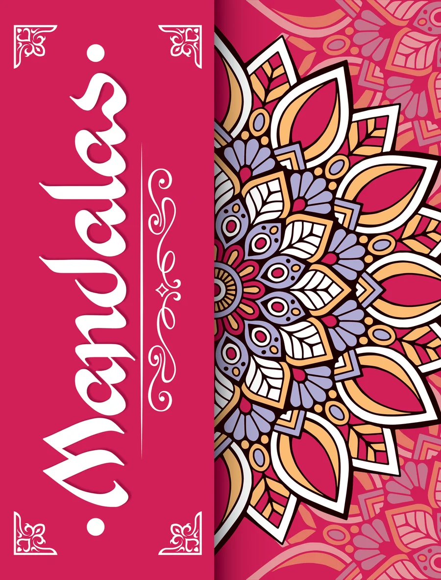 Mandala Flores #4 (LIBC-68) — Mandala floral detallada para relajación, concentración y arte.