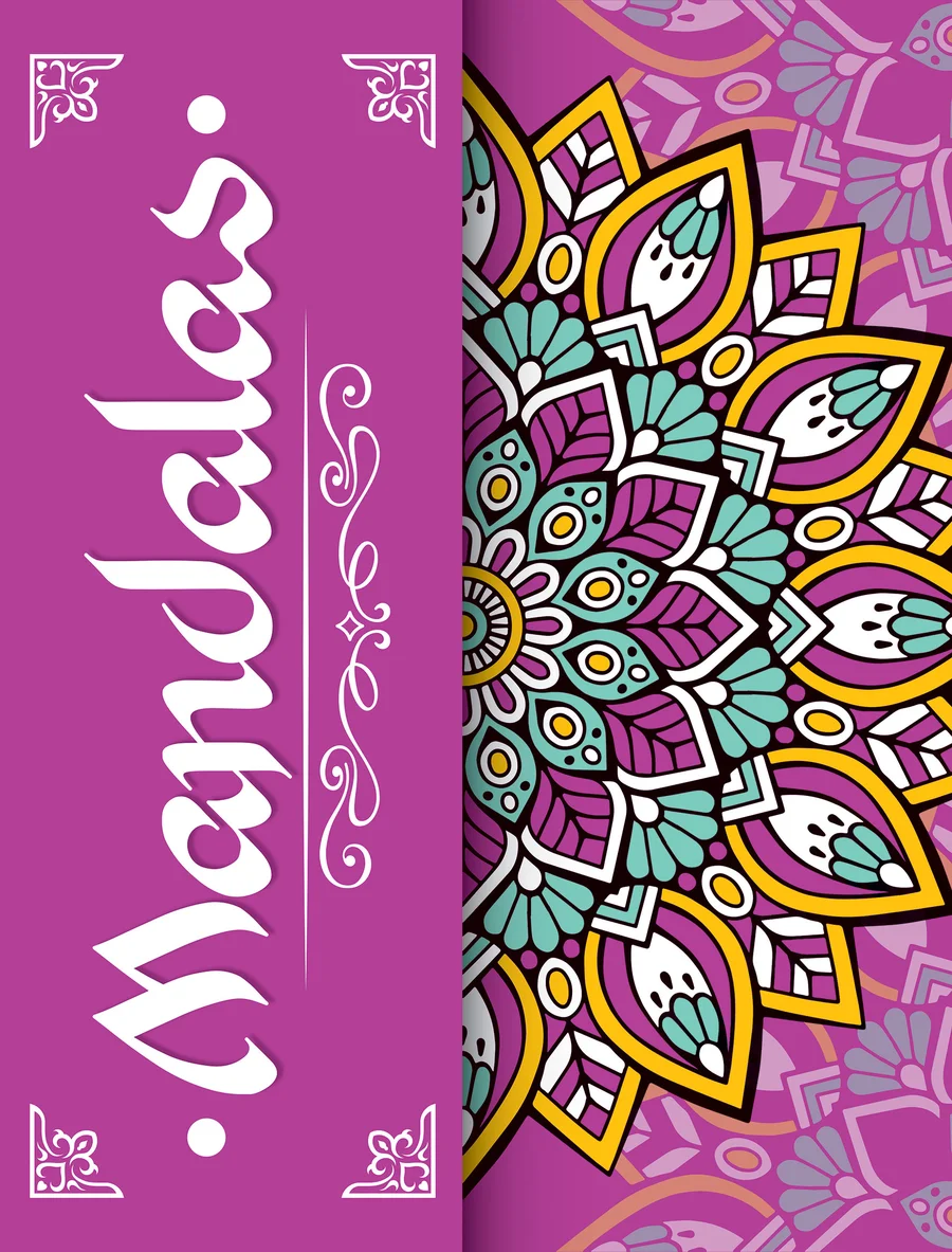 Mandala Flores #5 (LIBC-69) — Mandala floral detallada para relajación, concentración y arte.