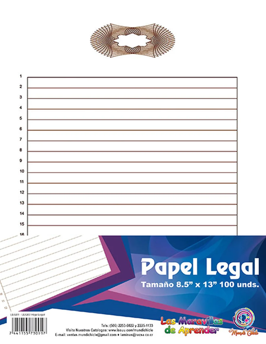 Papel Legal — Papel tamaño oficio legal para oficinas y trámites institucionales.