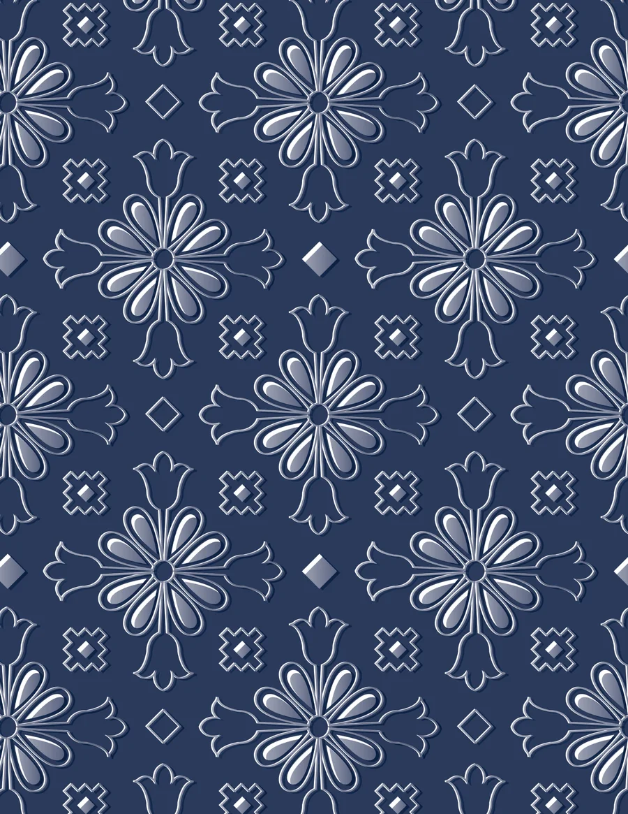 Papel Satinado Diseño PSD03 Azul — Papel satinado con diseño estampado, color azul.