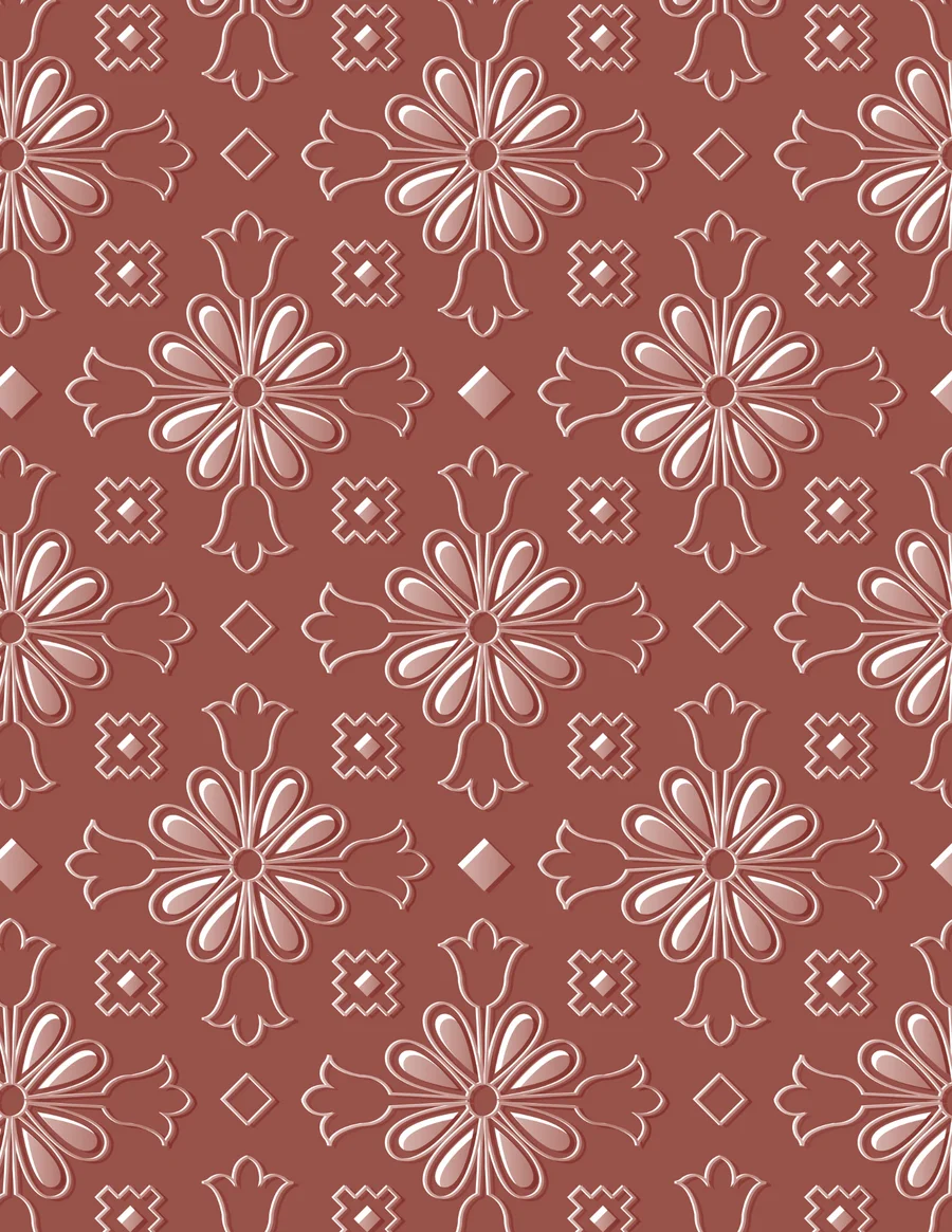 Papel Satinado Diseño PSD03 Terracota — Papel satinado con diseño estampado, color terracota.