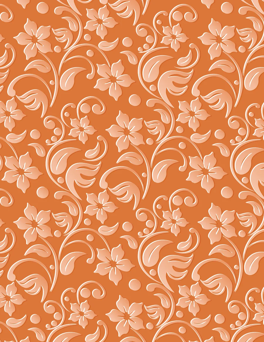 Papel Satinado Diseño PSD04 Naranja — Papel satinado con diseño estampado, color naranja.