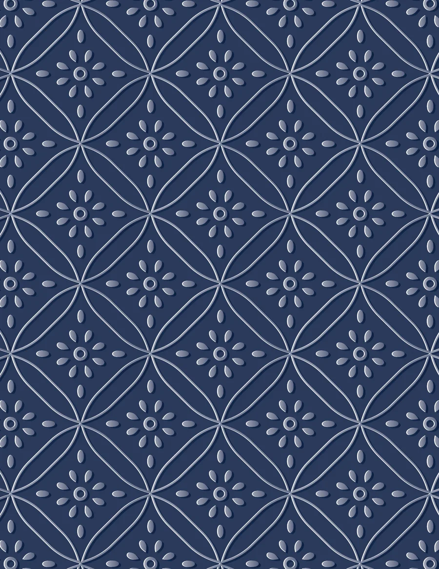 Papel Satinado Diseño PSD06 Azul — Papel satinado con diseño estampado, color azul.