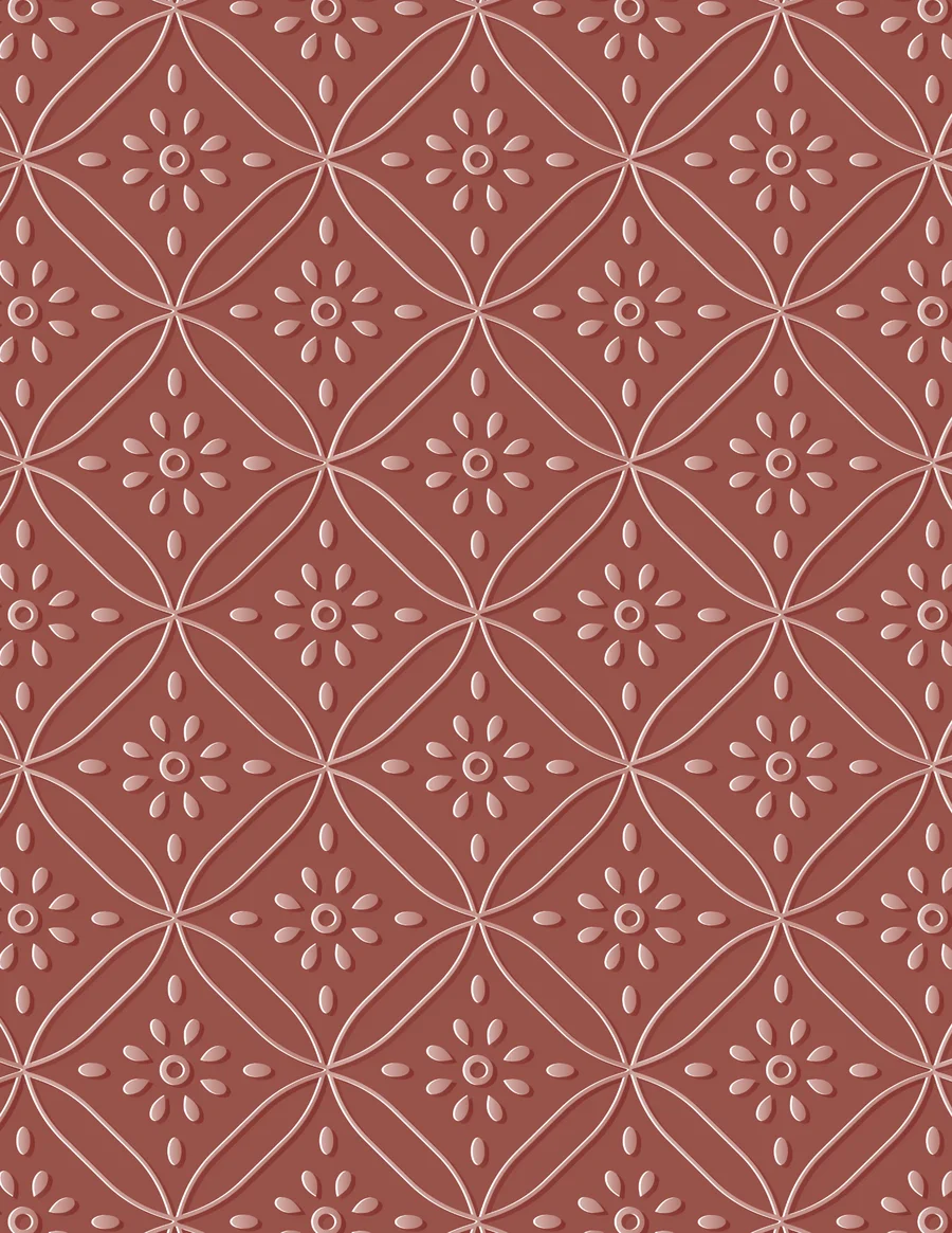Papel Satinado Diseño PSD06 Terracota — Papel satinado con diseño estampado, color terracota.