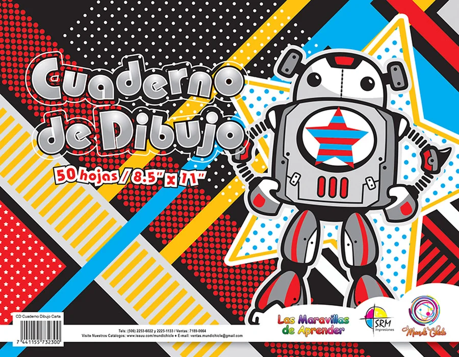 Cuaderno de Dibujo Carta CD21 — Hojas en blanco de gramaje superior para bocetos y dibujo libre, tamaño carta.
