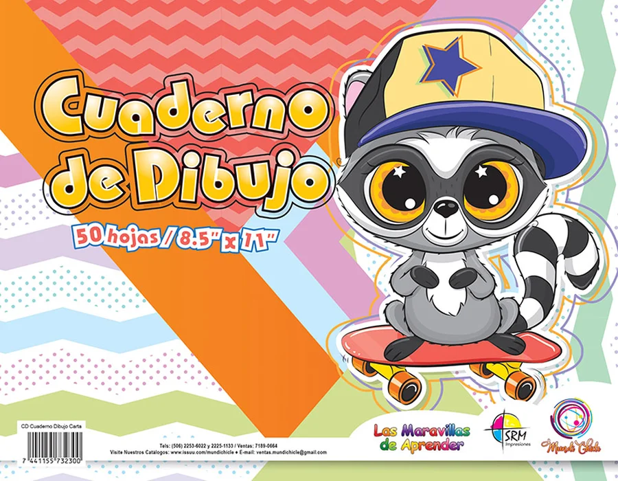 Cuaderno de Dibujo Carta CD22 — Hojas en blanco de gramaje superior para bocetos y dibujo libre, tamaño carta.