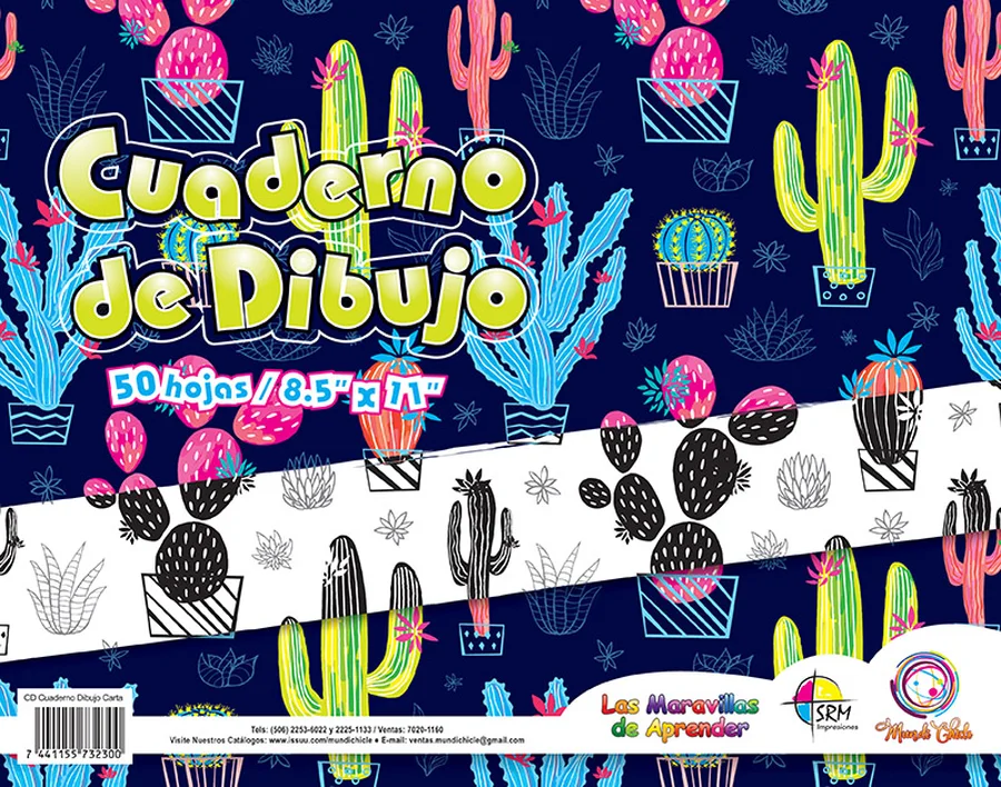 Cuaderno de Dibujo Carta CD28 — Hojas en blanco de gramaje superior para bocetos y dibujo libre, tamaño carta.