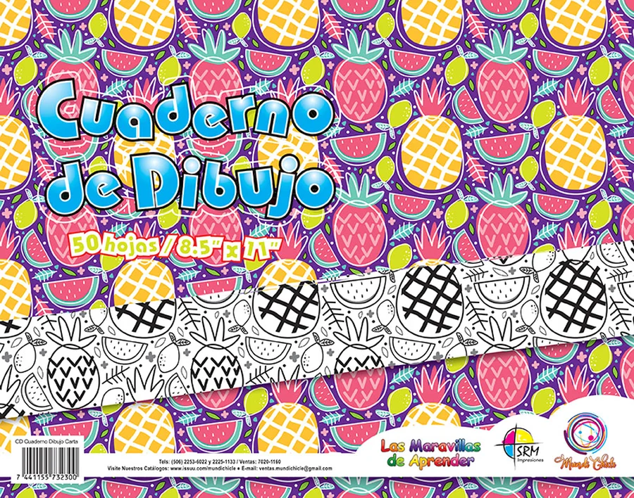 Cuaderno de Dibujo Carta CD29 — Hojas en blanco de gramaje superior para bocetos y dibujo libre, tamaño carta.