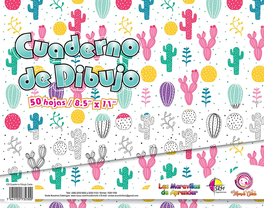 Cuaderno de Dibujo Carta CD31 — Hojas en blanco de gramaje superior para bocetos y dibujo libre, tamaño carta.