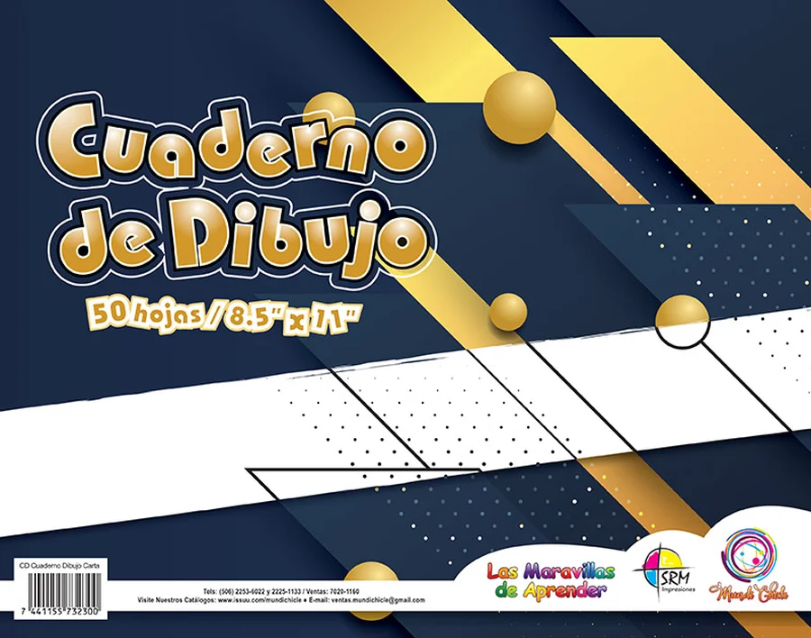 Cuaderno de Dibujo Carta CD36 — Hojas en blanco de gramaje superior para bocetos y dibujo libre, tamaño carta.