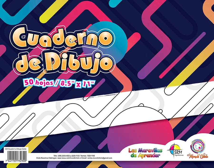 Cuaderno de Dibujo Carta CD37 — Hojas en blanco de gramaje superior para bocetos y dibujo libre, tamaño carta.
