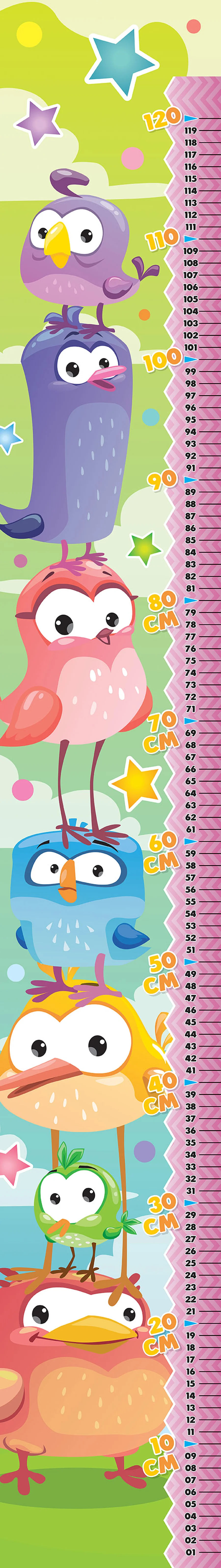 Tabla de Crecimiento 12 — Gráfico decorativo infantil para seguimiento de crecimiento.
