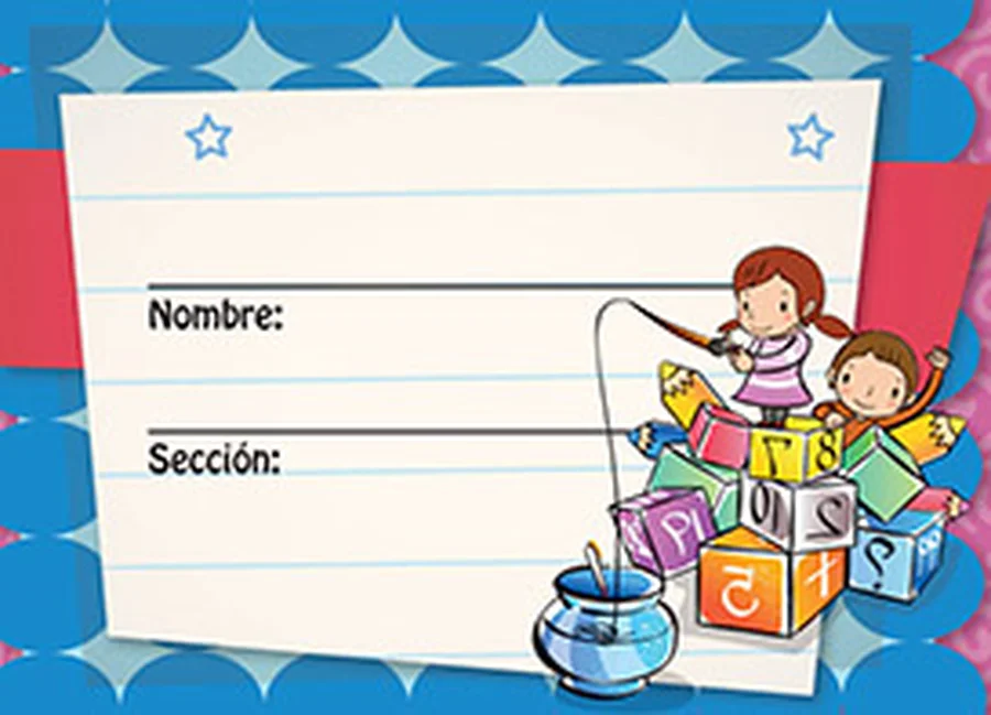 Gafete Escolar Pescando — Gafete escolar decorativo con diseño de pescando, ideal para identificación de estudiantes.