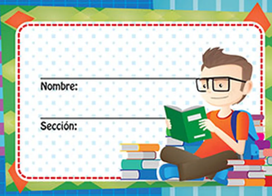 Gafete Escolar Estudiante — Gafete escolar decorativo con diseño de estudiante, ideal para identificación de estudiantes.