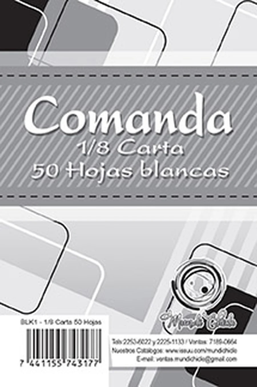 Comanda BLK01 — Block de comandas para uso comercial y restaurantes.