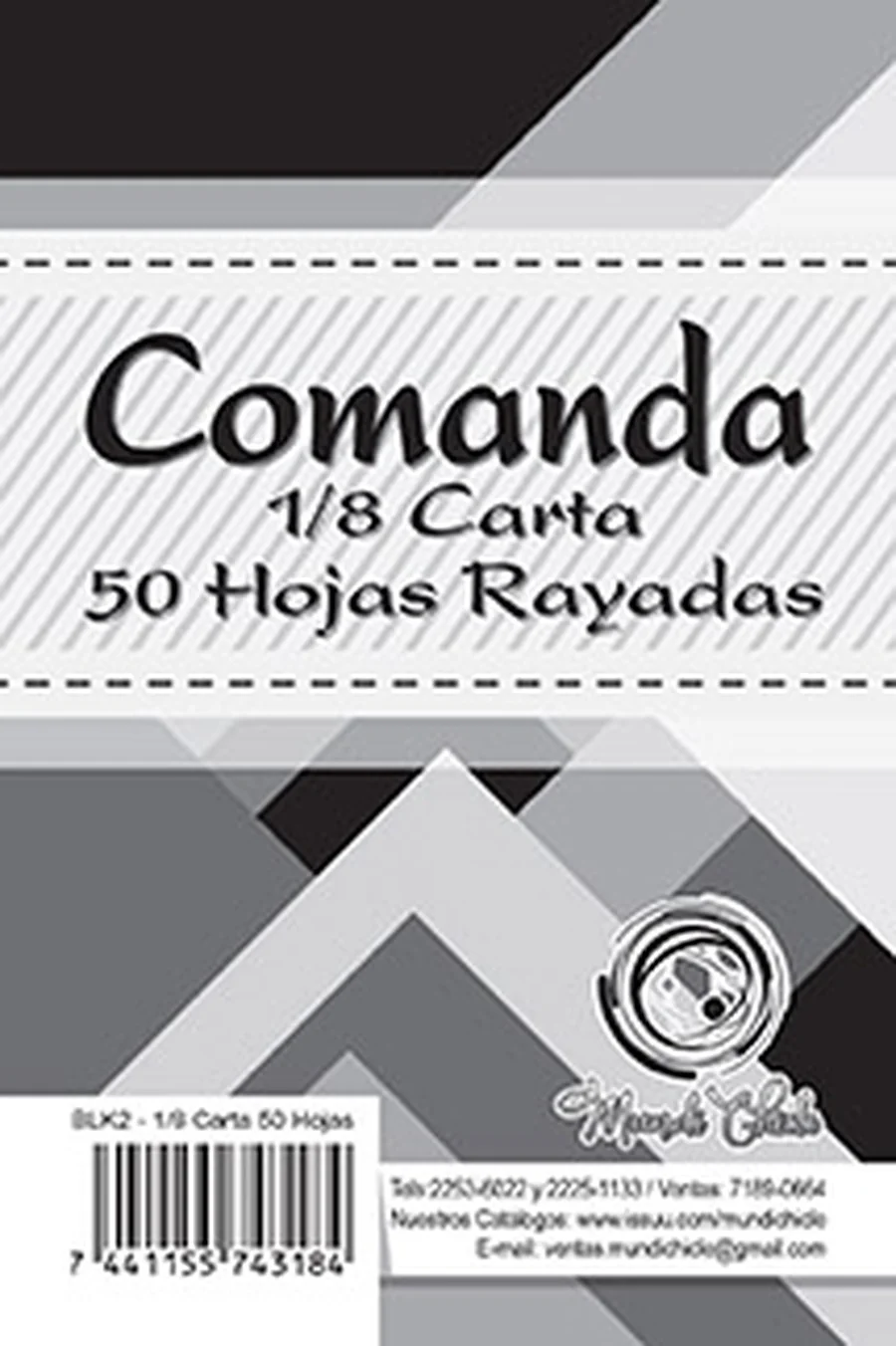 Comanda BLK02 — Block de comandas para uso comercial y restaurantes.