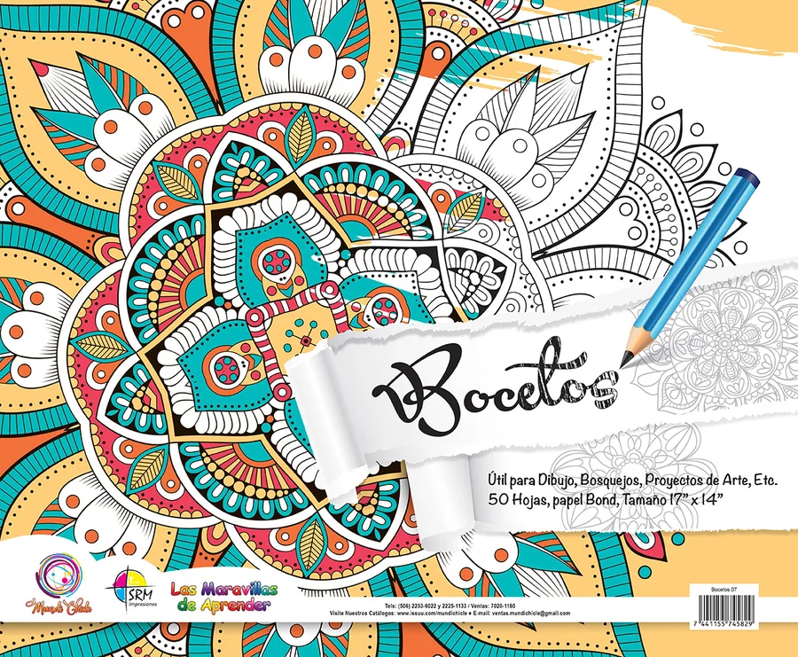 Block de Bocetos 07 — Block de hojas en blanco de gramaje superior para bocetos y dibujo libre.