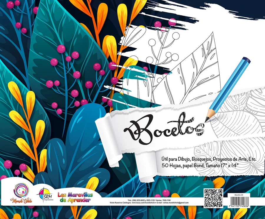 Block de Bocetos 08 — Block de hojas en blanco de gramaje superior para bocetos y dibujo libre.