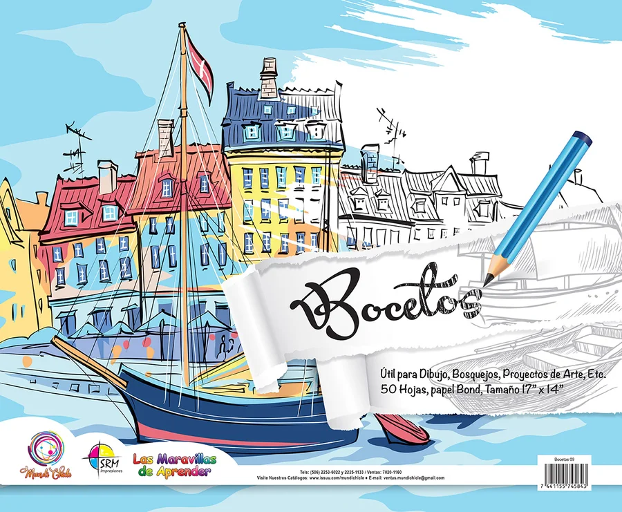 Block de Bocetos 09 — Block de hojas en blanco de gramaje superior para bocetos y dibujo libre.