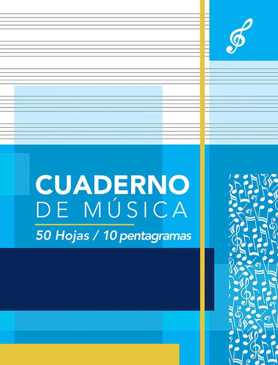 Cuaderno de Música Carta 01 — Pentagramas impresos con máxima precisión para estudiantes y profesores de música.