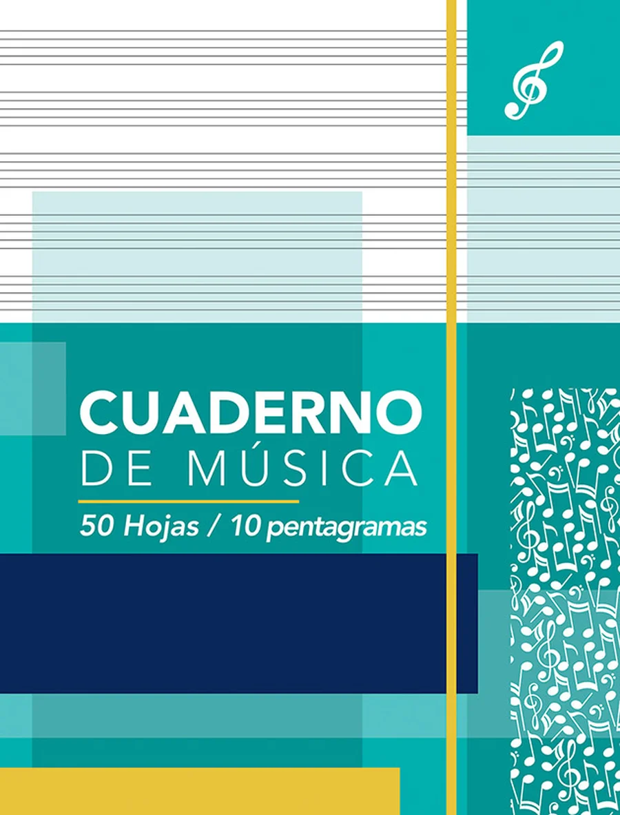 Cuaderno de Música Carta 02 — Pentagramas impresos con máxima precisión para estudiantes y profesores de música.