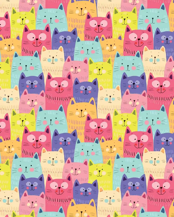 Muchos Gatos — Papel de regalo con motivo de muchos gatos, perfecto para envolver cualquier regalo.