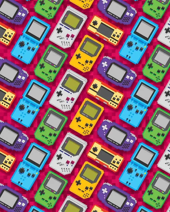 Retro Handheld — Papel de regalo con motivo de retro handheld, un diseño versátil para tu negocio.