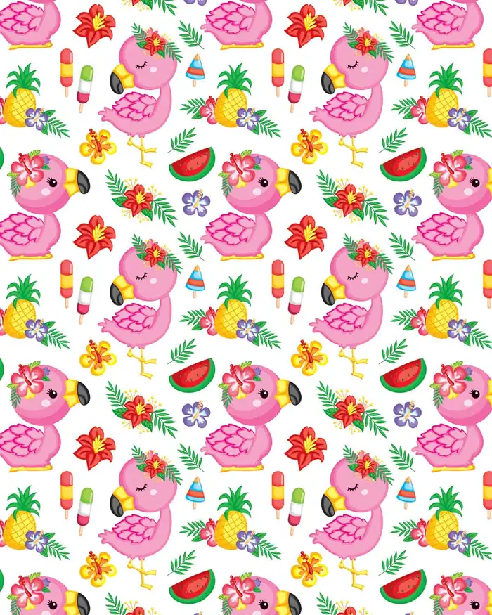 Flamingos Tropicales — Papel de regalo con motivo de flamingos tropicales, pensado para destacar en tu vitrina.