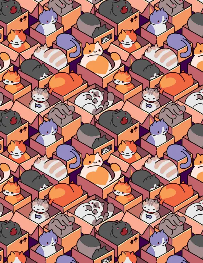 Gatos Encajonados — Papel de regalo con motivo de gatos encajonados, pensado para destacar en tu vitrina.