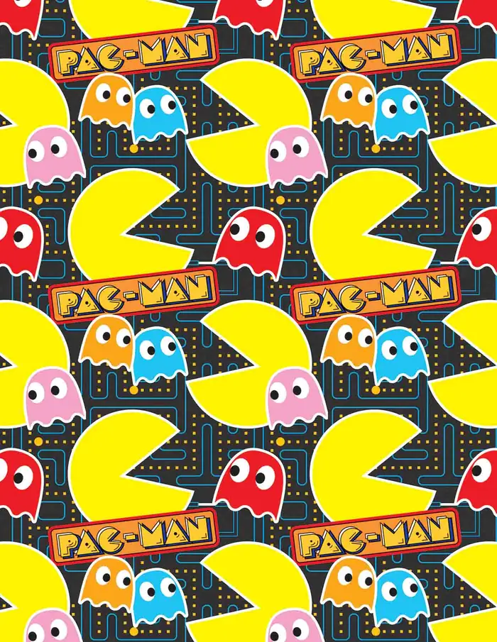 Pac-Man — Papel de regalo con motivo de pac-man, un diseño versátil para tu negocio.