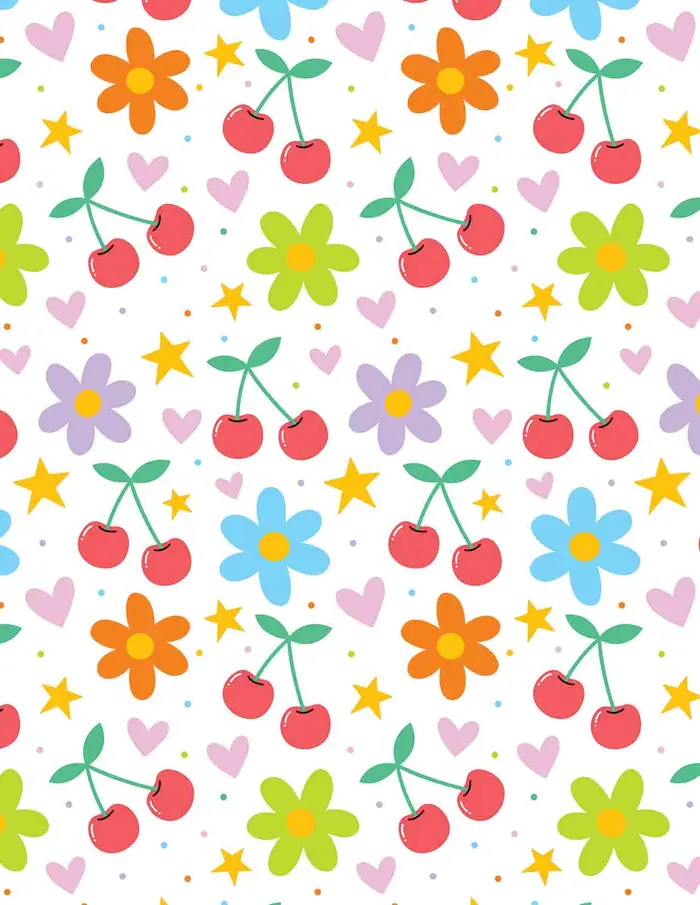Cherry — Papel de regalo con motivo de cherry, perfecto para envolver cualquier regalo.
