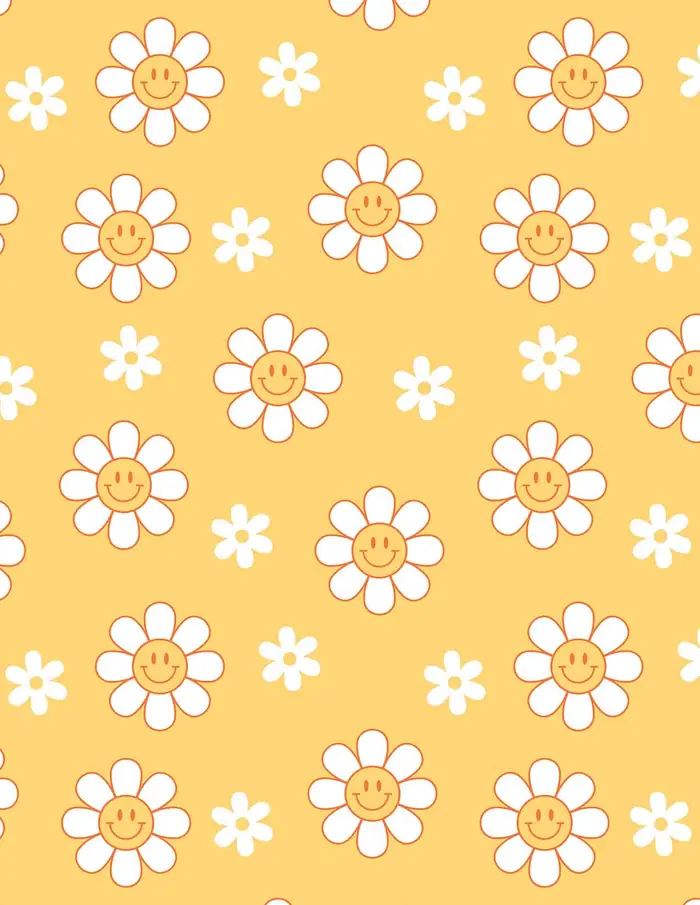 Flores Amarillas — Papel de regalo con motivo de flores amarillas, un diseño versátil para tu negocio.