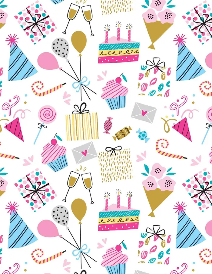 Happy Day — Papel de regalo con motivo de happy day, perfecto para envolver cualquier regalo.