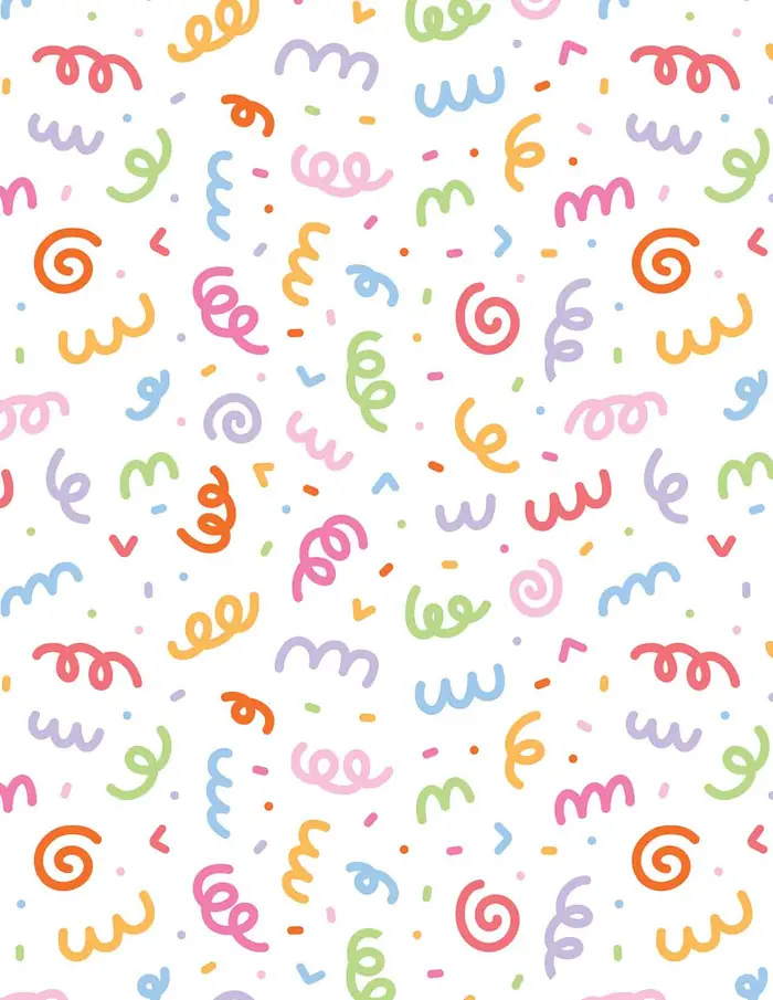 Serpentinas — Papel de regalo con motivo de serpentinas, perfecto para envolver cualquier regalo.