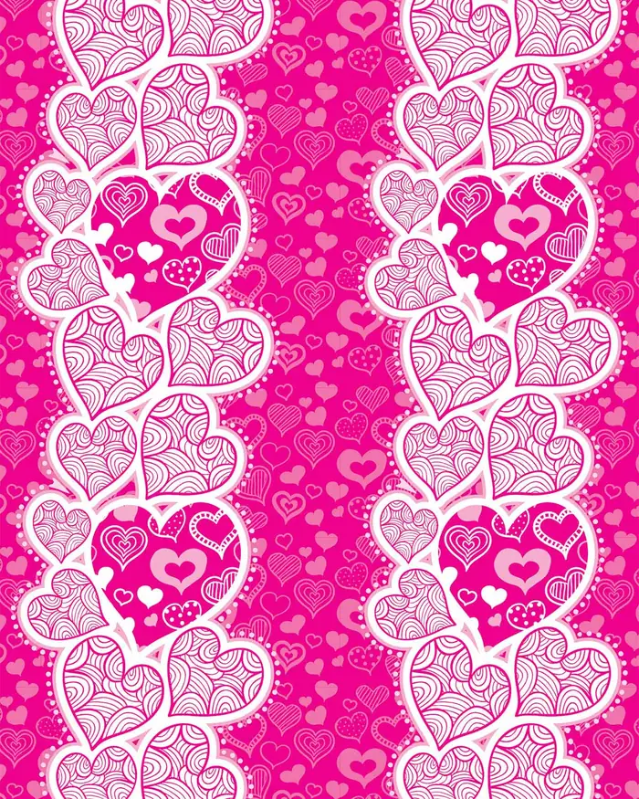 Corazones Rellenos — Papel de regalo con motivo de corazones rellenos, disponible en nuestra colección de papel de regalo.