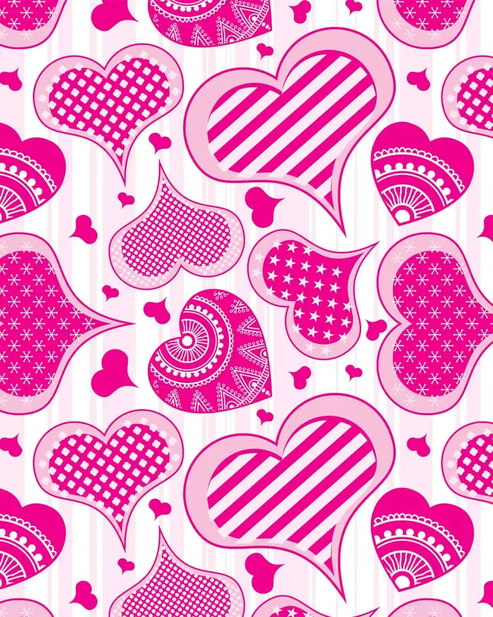 Tapiz de Corazones — Papel de regalo con motivo de tapiz de corazones, un diseño versátil para tu negocio.