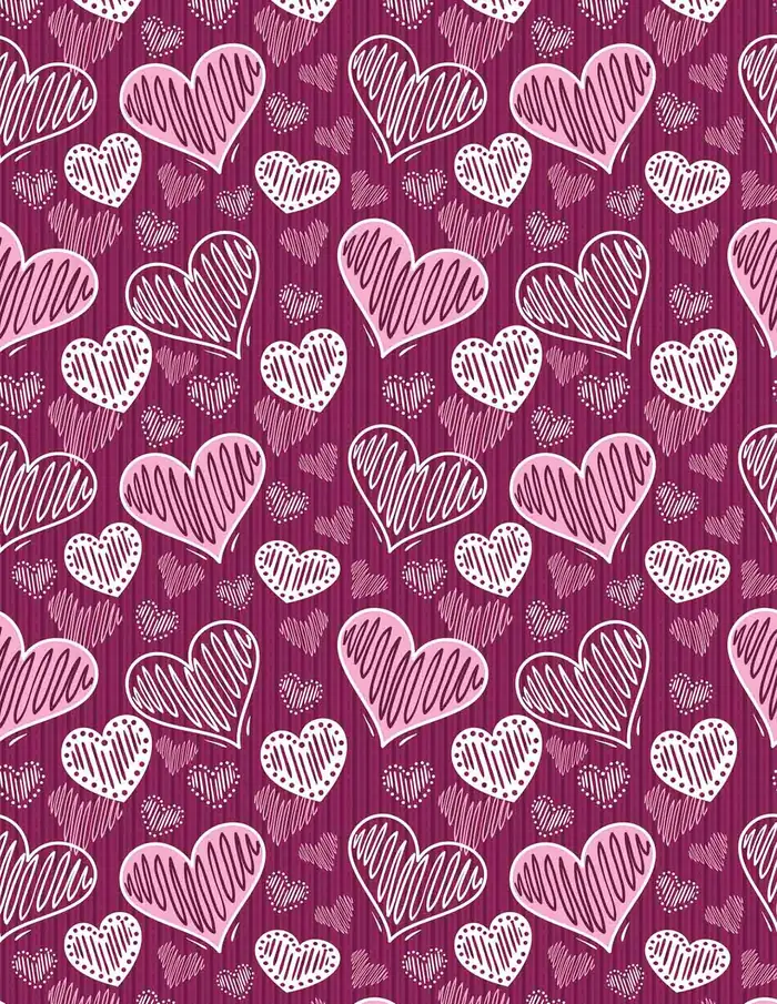 Corazones Rayados — Papel de regalo con motivo de corazones rayados, perfecto para envolver cualquier regalo.