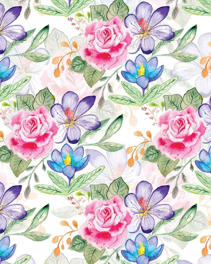 Rosas en Acuarela — Papel de regalo con motivo de rosas en acuarela, un diseño versátil para tu negocio.
