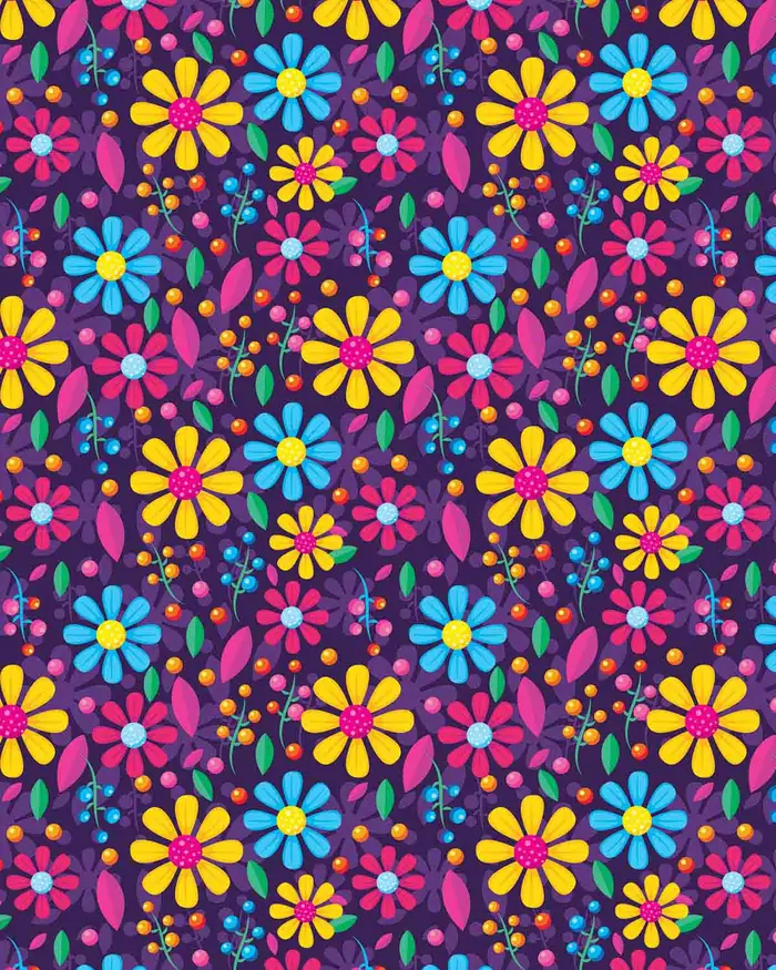 Flores de Primavera — Papel de regalo con motivo de flores de primavera, un diseño versátil para tu negocio.