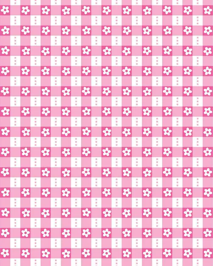 Florecitas en Cuadros MAGENTA — Papel de regalo con motivo de florecitas en cuadros magenta, pensado para destacar en tu vitrina.
