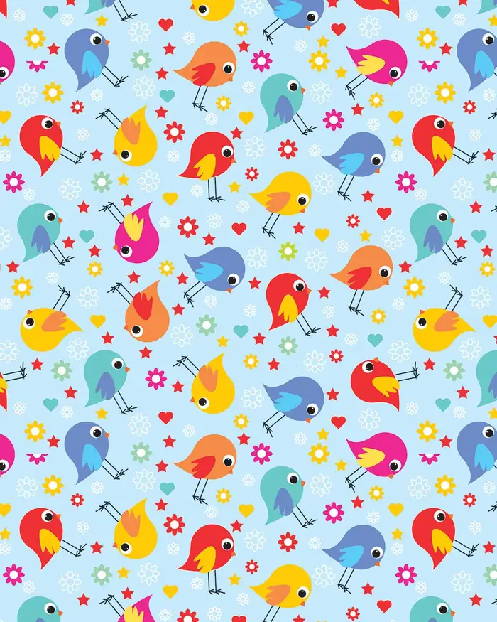 Pajaritos Por Monton — Papel de regalo con motivo de pajaritos por monton, un diseño versátil para tu negocio.