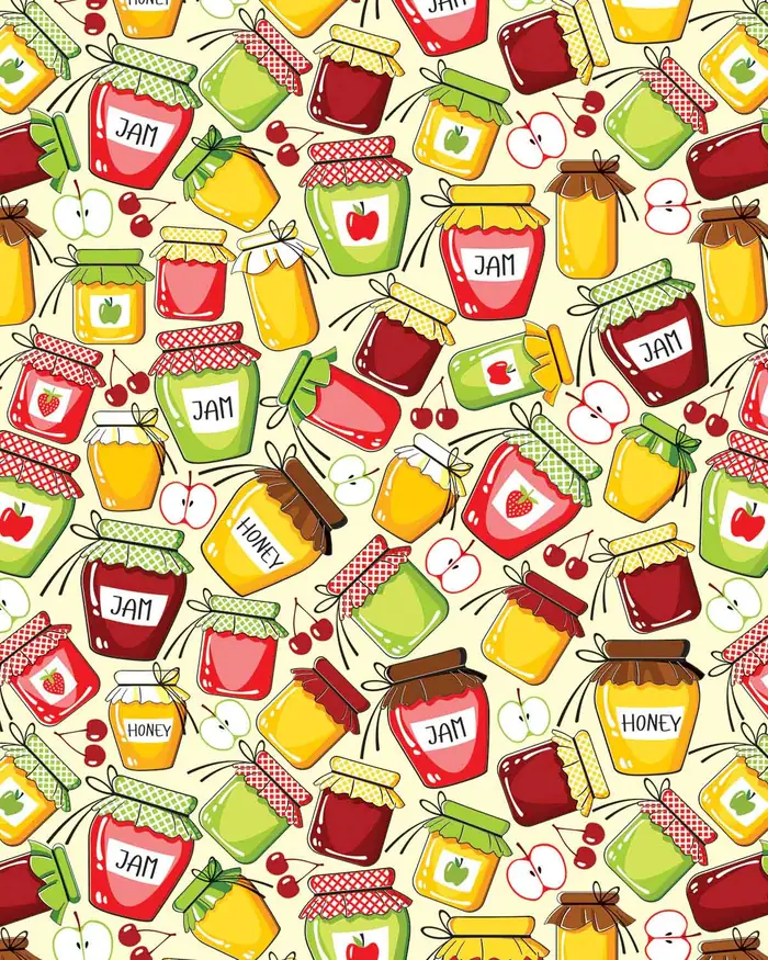 Miel y Mermelada — Papel de regalo con motivo de miel y mermelada, pensado para destacar en tu vitrina.