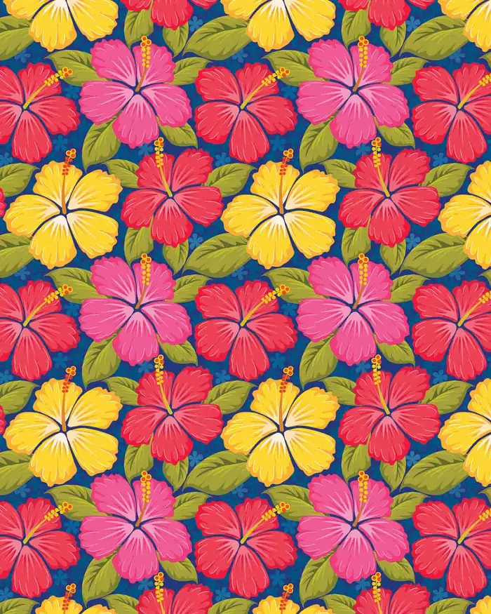 Flores Veraniegas — Papel de regalo con motivo de flores veraniegas, un diseño versátil para tu negocio.